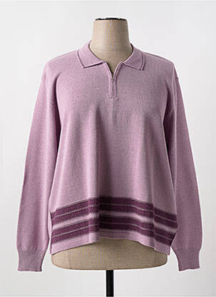 Pull stretch manches longues violet LAS CABRILLAS femme