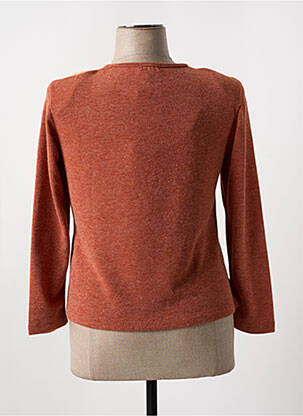 Pull coupe cintrée manches longues orange OMC femme