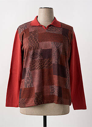 Pull resserrée sur le bas manches longues orange OMC femme