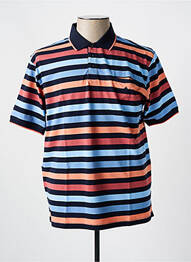 Polo imprimé rayures manches courtes bleu MCM homme
