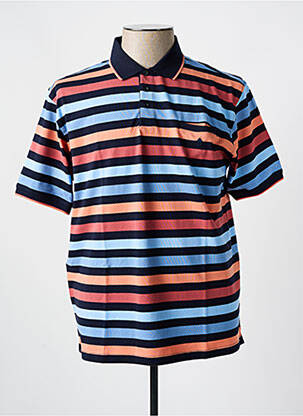 Polo imprimé rayures manches courtes bleu MCM homme