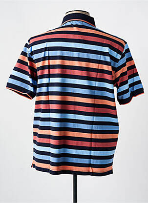 Polo imprimé rayures manches courtes bleu MCM homme