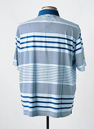 Polo imprimé rayures manches courtes bleu MCM homme