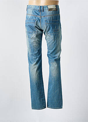 Jeans coupe slim effet usé délavé taille normale bleu SIXTH JUNE homme