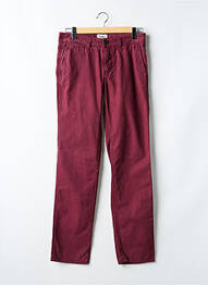Pantalon chino tissage popeline taille normale rouge TIBET homme