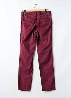 Pantalon chino tissage popeline taille normale rouge TIBET homme