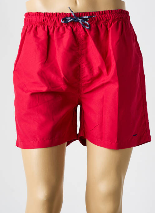 Short de bain tissage popeline rouge MCM homme