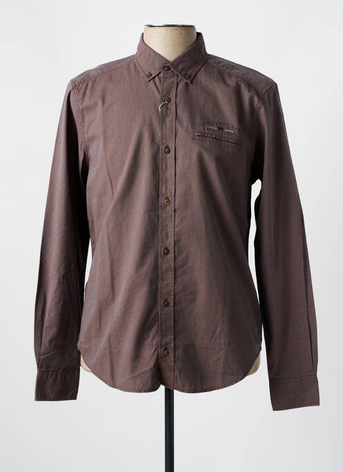 Chemise manches longues marron TBS pour homme