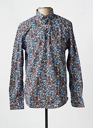 Chemise manches longues imprimé fleurs bleu CARLOS CORDOBA homme