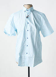 Chemise manches courtes imprimé fantaisie bleu CARLOS CORDOBA homme