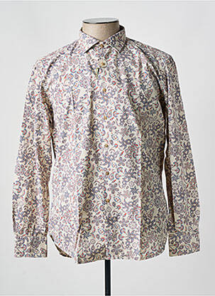 Chemise manches longues imprimé fantaisie beige CARLOS CORDOBA homme