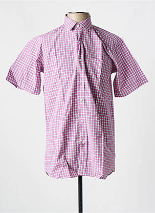 Chemise manches courtes violet LOUIS VICTOR pour homme