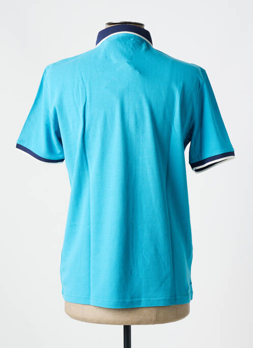 Polo tissage jersey manches courtes bleu DELAHAYE homme