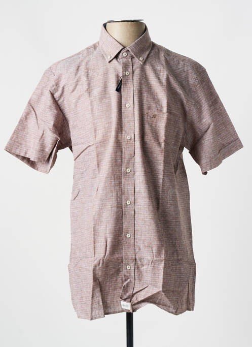 Chemise manches courtes marron CHATEL pour homme