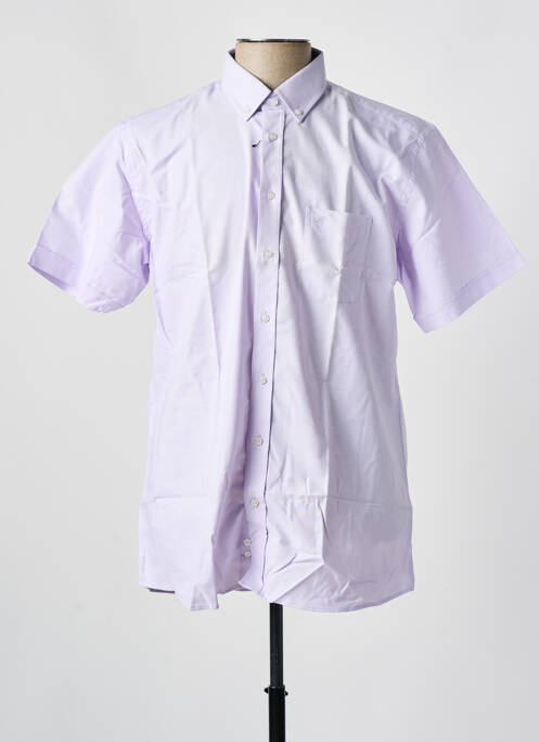 Chemise manches courtes violet CHATEL pour homme