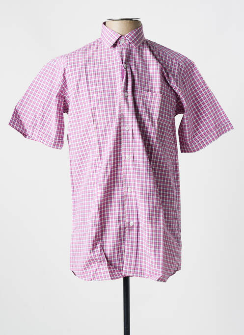 Chemise manches courtes violet LOUIS VICTOR pour homme
