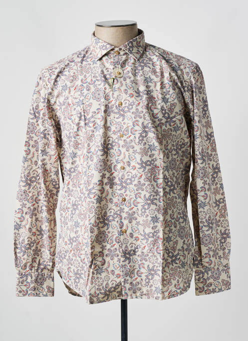 Chemise manches longues beige CARLOS CORDOBA pour homme