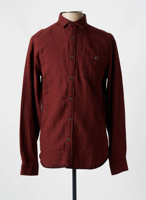 Chemise manches longues marron TIBET pour homme