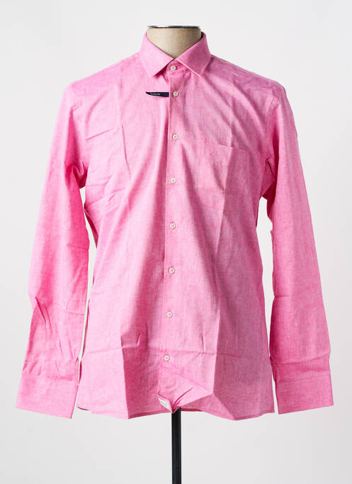 Chemise manches longues rose CHATEL pour homme