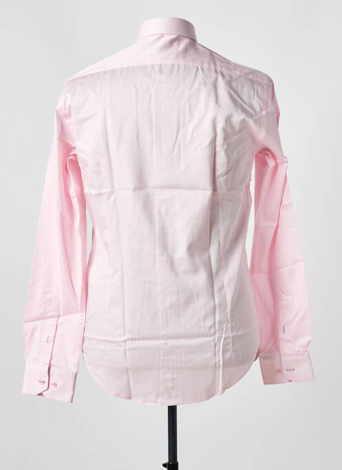 Chemise manches longues rose COTTON PARK pour homme