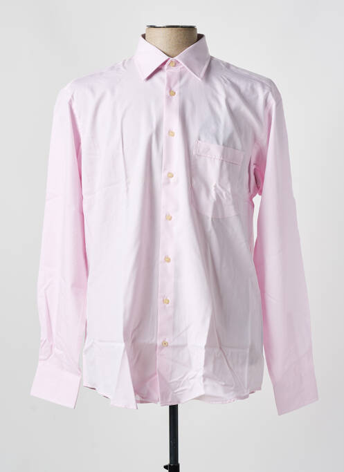 Chemise manches longues rose JEAN CHATEL pour homme