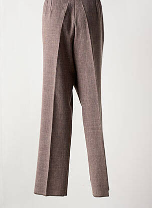 Pantalon droit taille élastique taille normale marron GRIFFON femme