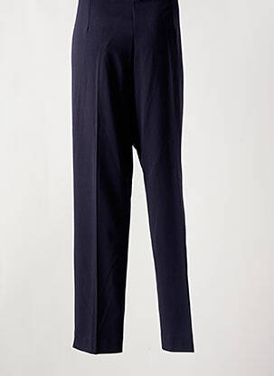 Pantalon droit tissage crêpe taille haute bleu IMPULSION femme