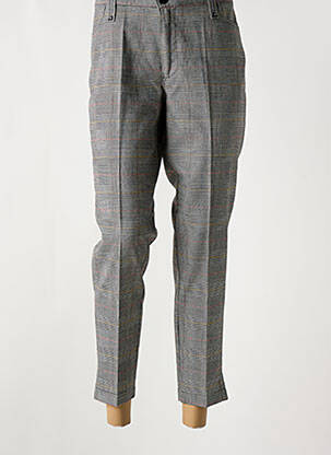 Pantalon 7/8 taille à pinces gris WALTRON femme