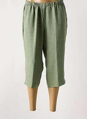 Pantacourt coupe droite taille normale vert OMC femme