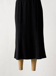 Jupe longue tissage crêpe noir IMPULSION femme