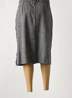 Jupe mi-longue taille à pinces gris IMPULSION femme