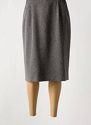Jupe mi-longue taille à pinces gris ENRICH'S FASHION femme