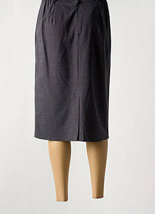 Jupe mi-longue taille à pinces gris PLURIELLES femme