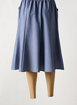 Jupe mi-longue coupe évasée bleu ATLANTA femme