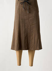 Jupe mi-longue marron MASSY pour femme seconde vue