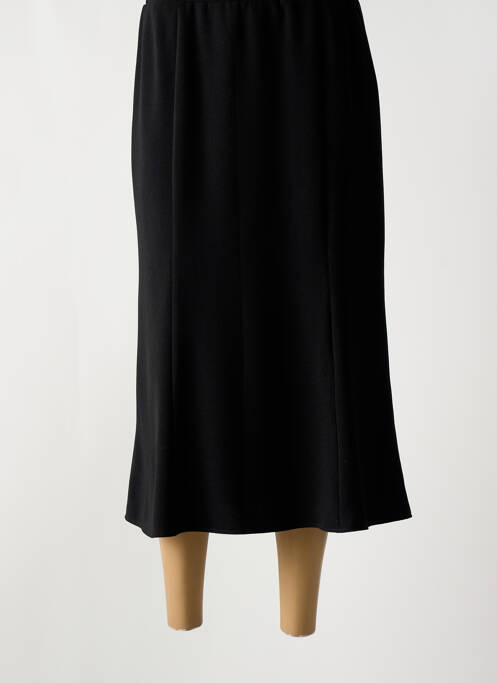 Jupe longue tissage crêpe noir IMPULSION femme