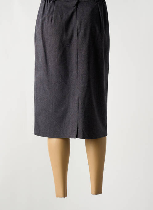 Jupe mi-longue taille à pinces gris PLURIELLES femme