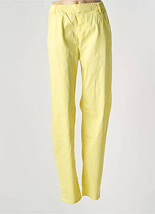 Jegging tissage popeline taille normale jaune S.QUISE femme
