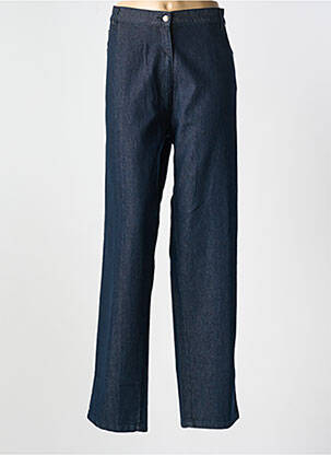 Jeans coupe droite stretch taille normale bleu LMA femme