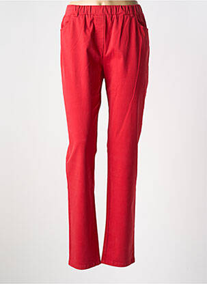 Jegging stretch taille normale rouge IMPULSION femme