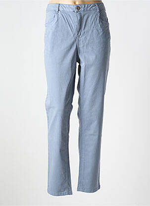 Pantalon slim tissage popeline taille normale bleu LOLA ESPELETA femme
