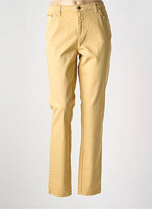 Pantalon slim tissage popeline taille normale jaune WALTRON femme