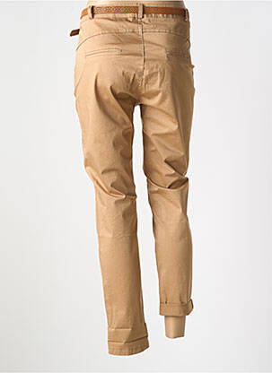 Pantalon chino tissage popeline taille normale marron LA PETITE NÎMOISE femme