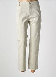 Pantalon 7/8 tissage popeline taille normale vert WALTRON femme