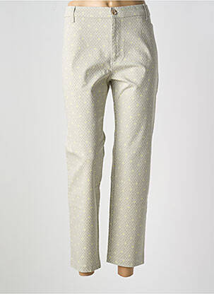 Pantalon 7/8 tissage popeline taille normale vert WALTRON femme
