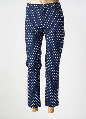 Pantalon 7/8 tissage popeline taille normale bleu WALTRON femme