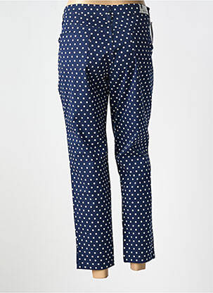 Pantalon 7/8 tissage popeline taille normale bleu WALTRON femme
