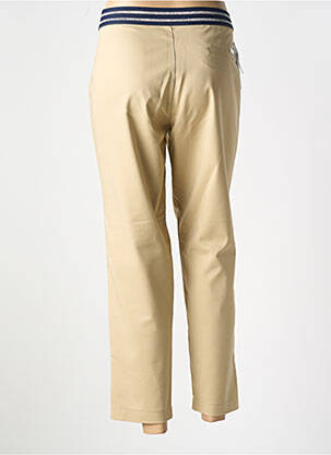 Pantalon 7/8 tissage popeline taille normale beige WALTRON femme