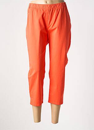 Pantacourt stretch taille normale orange IMPULSION femme