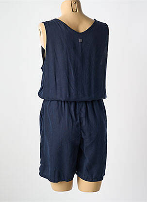 Combishort tissage crêpe sans manche bleu TBS femme